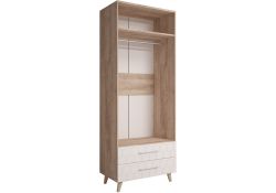 Шкаф Мариус М-01 дуб баррик / белый матовый
