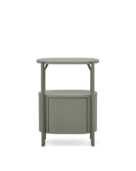 Тумба для ванной Arely из стали и зеленого лака 60 x 40 см