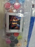 Картина по номерам на холсте "Закат у реки" 40х50