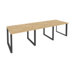 Onix Стол переговорный O.MO-PRG-3.1 Тиквуд Светлый/Металл Антрацит 2940*980*750