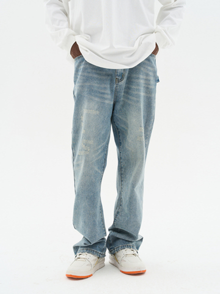 Джинсы HARSHandCRUEL "Bottom Zip" Straight fit Jeans