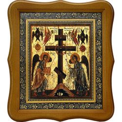 Поклонение Кресту ( Прославление Креста). Икона на холсте.