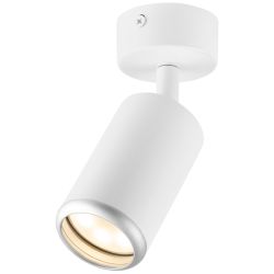 Светильник настенно-потолочный спот ЭРА OL55 WH/SL MR16 GU10 IP20 белый/серебро