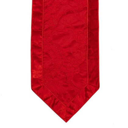 Дорожка на стол Узоры, красная 183 см [Арт. L20269]