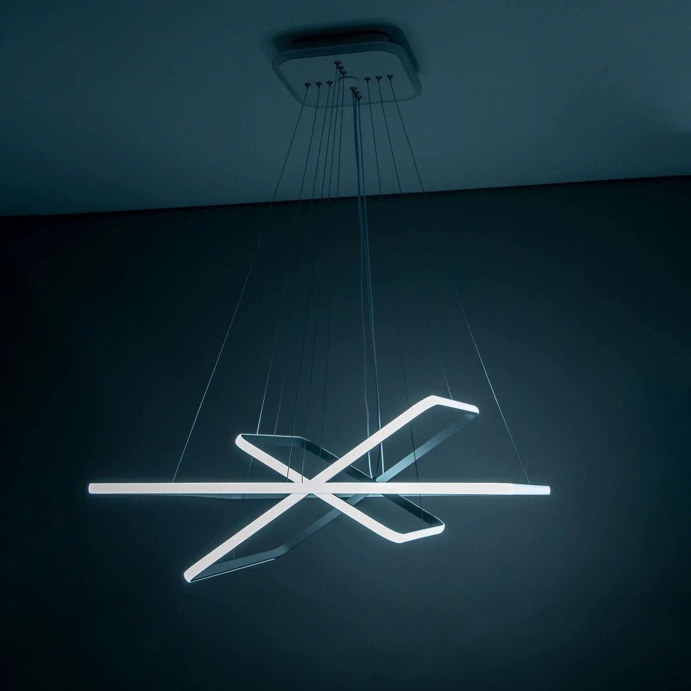 Citilux Неон Смарт CL731AK110E Умная подвесная люстра Белая