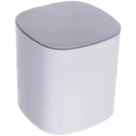 Органайзер для хранения с зеркалом «ПИОНТО», цвет белый, 12*11см (упаковка коробка)