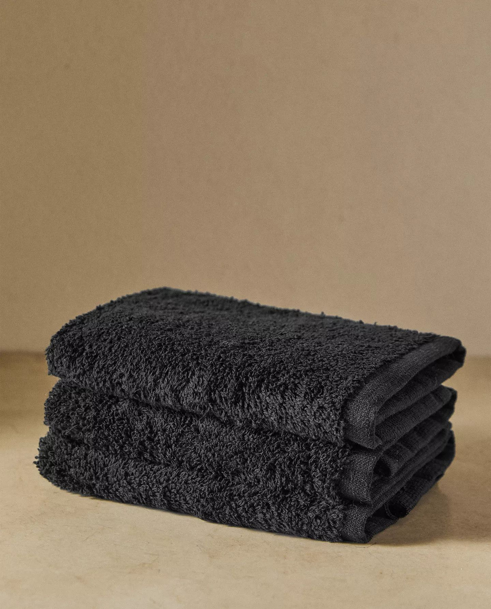 Zara Home - Набор хлопковых полотенец для рук (комплект из 3 предметов)), черный, 30х30 см