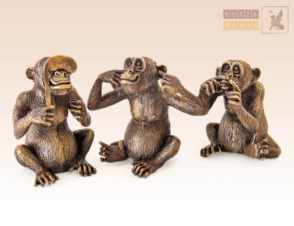 статуэтка Три Обезьяны - Не слышу, Не вижу, Не скажу