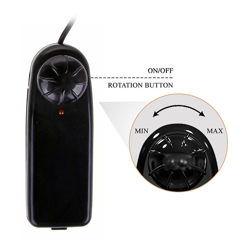 Телесный вибратор-ротатор на присоске 18см Baile Max BW-008018BR