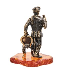 Народные промыслы AM-2209 Фигурка «Остап Бендер» (латунь, янтарь)