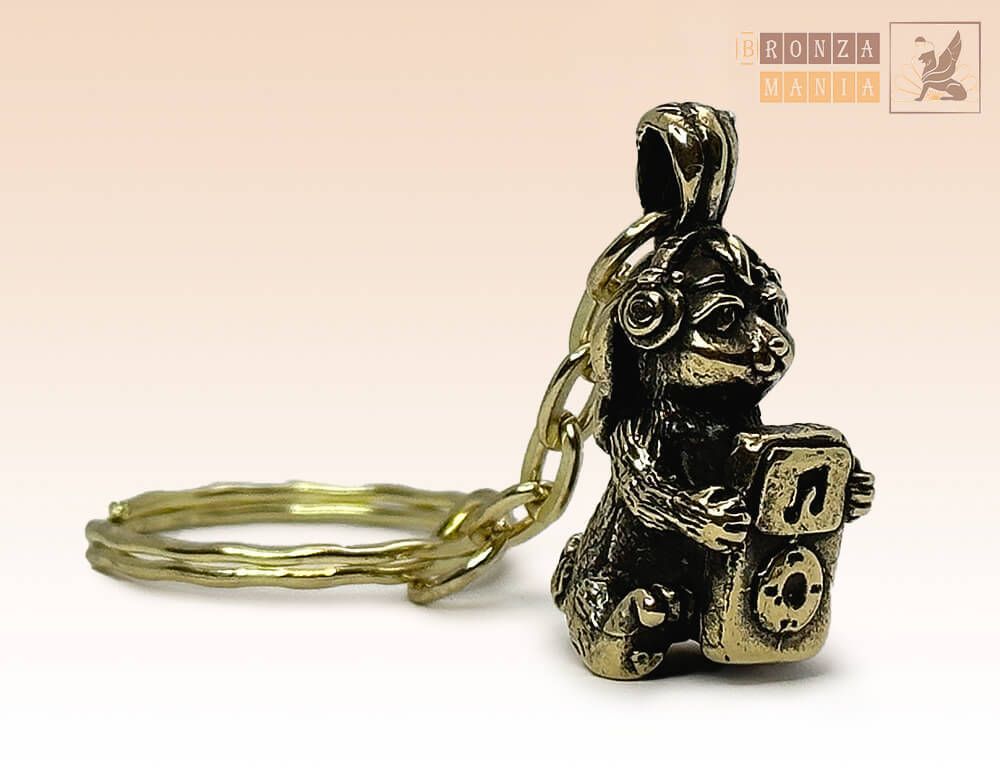 брелок Заяка с плеером и наушниками