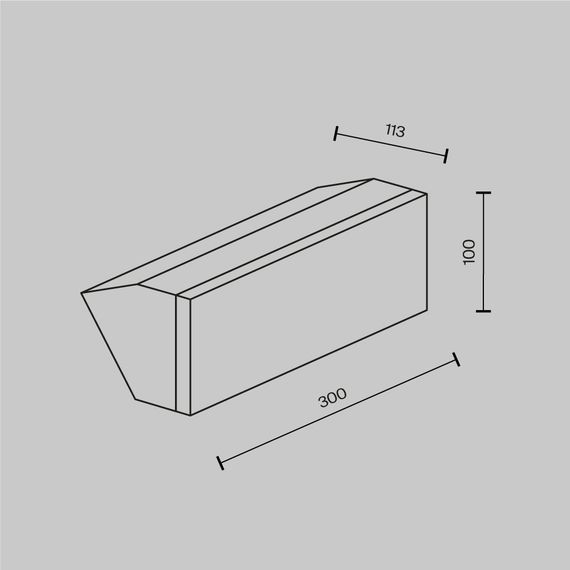 Уличный настенный светодиодный светильник Maytoni Brick O436WL-L20GF3K