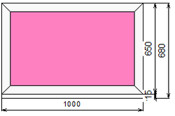 Пластиковое окно 650 х 1000 ТермА Эко с глухой створкой