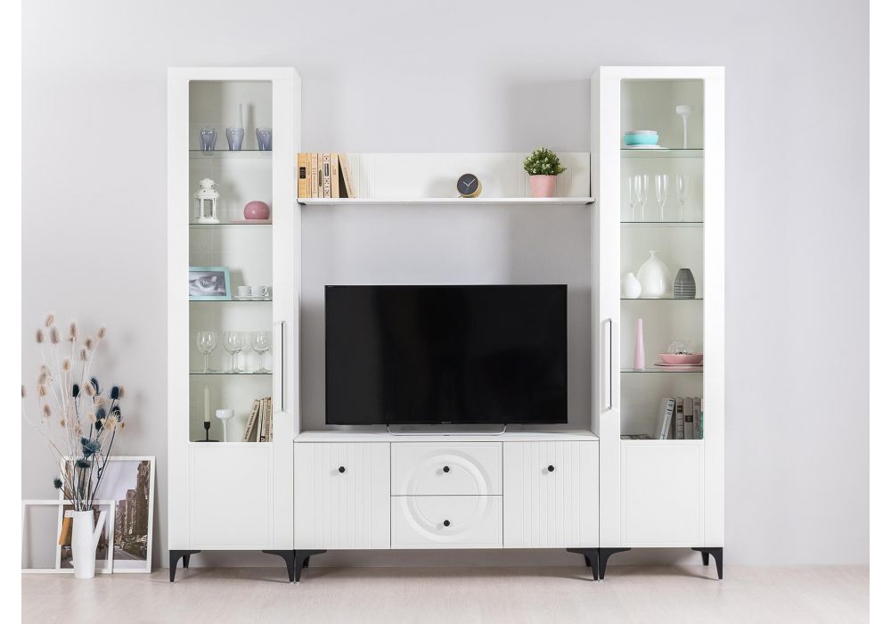 Полка Вестра белый шагрень