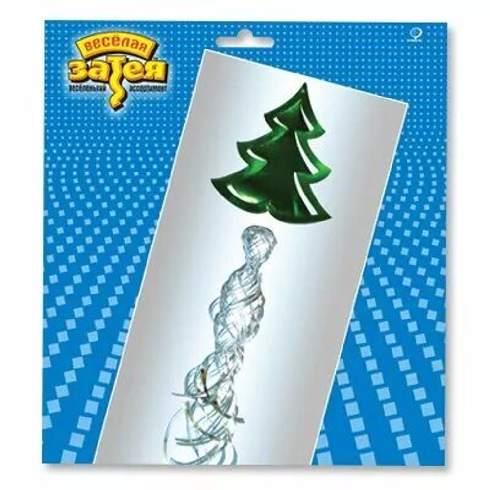 Елка со спиралью зел/сер 65см