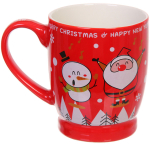 Кружка керамическая 320мл «Санта», красная