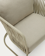 Садовое кресло Saconca с высокой спинкой бежевое