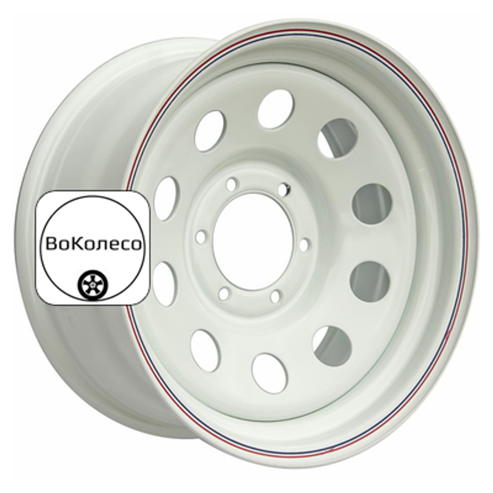 8x17/6x139,7 ET10 D110 Тойота Ниссан Белый Off-Road Wheels
