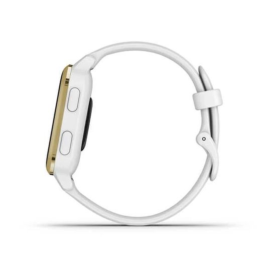 Умные часы Garmin Venu Sq белый с золотистым алюминиевым безелем и с силиконовым ремешком
