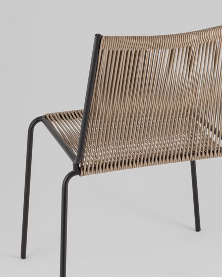 Стул уличный Lion светло-коричневый из металла и шнура