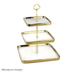 Lenardi 122-043 Трехъярусная этажерка MULTICOLOR в под.уп.(х6)Фарфор