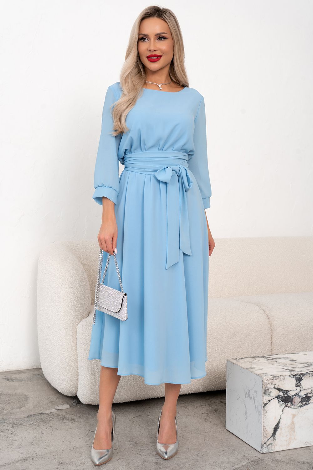 Платье Виржиния (голубой)-52р-р Р11-1240/3 Nikol