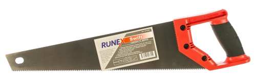 Ножовка по дереву 400мм 3-гр. заточка, 12 з/д закал. быстр чистый рспил 2-компон. рук. "Runex Swift"