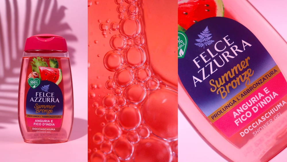 Felce Azurra Гель для душа «Арбуз и Индийская фига» Summer Bronze Watermelon & Prickly Pear Shower Gel 250 мл