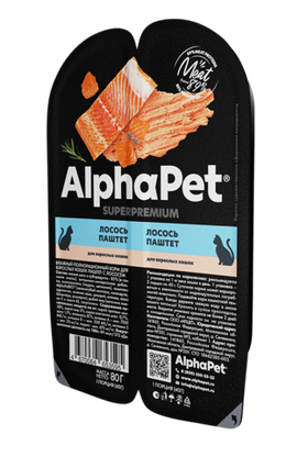 AlphaPet Superpremium Adult Паштет с Лососем 80гр.