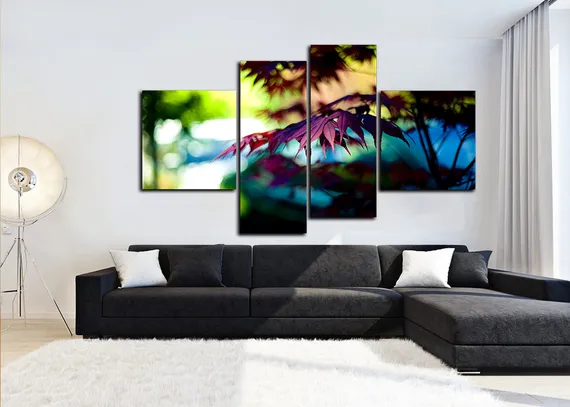 Модульная картина "Листья рябины"