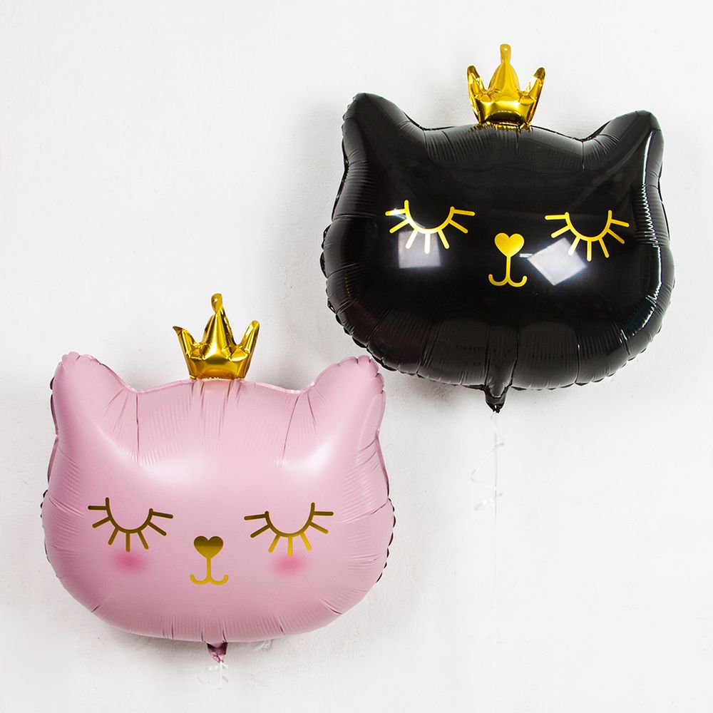 Шар (22"/56 см) Фигура, Котенок Принцесса, Розовый