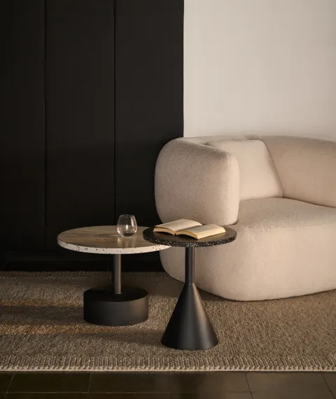 Журнальный столик Delano Ø55 см терраццо