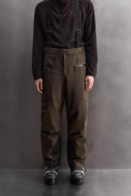 ZARA УТЕПЛЕННЫЕ ВОДОНЕПРОНИЦАЕМЫЕ ЛЫЖНЫЕ БРЮКИ RECCO®, КОРИЧНЕВЫЙ