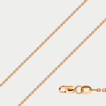 Цепь плетения "Кобра" полновесная без вставок из розового золота 585 пробы (арт. НЦ 12-053 0.40)