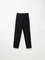 Брюки зауженные "Черные" для девочки 7+