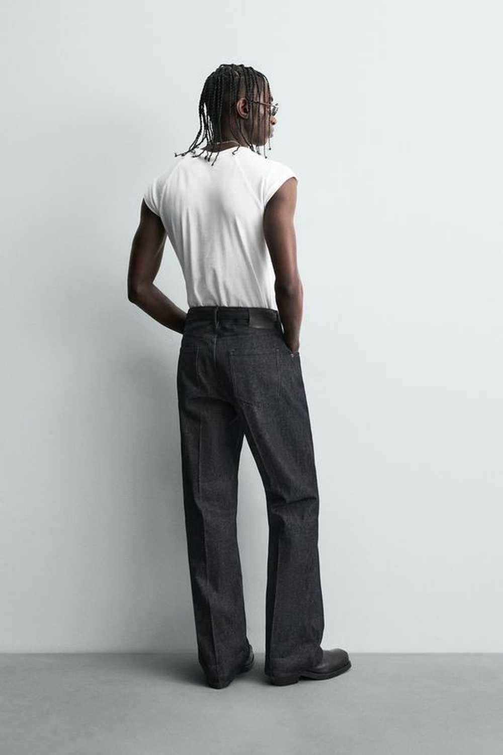 ZARA ДЖИНСЫ STRAIGHT FIT BOOTCUT, СИНИЙ