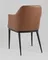 Стул обеденный Itan коричневый с коричневой экокожей
