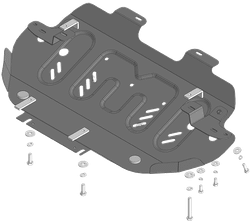 Защита радиатора, 2 мм, Сталь. для Jac T9 2024-н.в., Motodor.78315