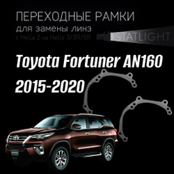 Переходные рамки для замены линз на Toyota Fortuner AN160 2015-2020