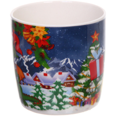 Кружка керамическая 200мл в наборе 2шт с ложками «Дракончик с подарком»