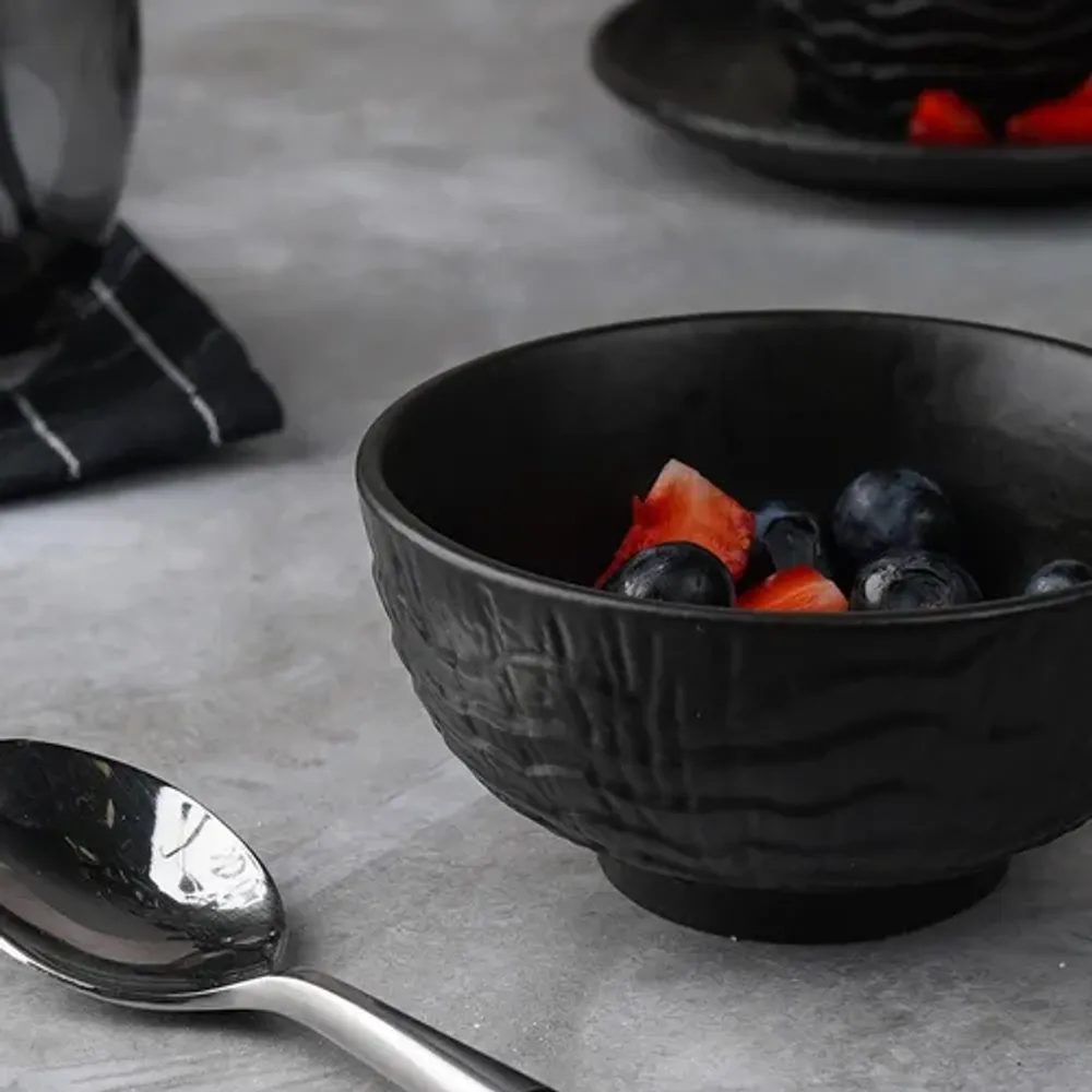 Соусник 150 мл d 9,8 см h5 см круглый фарфор Black Raw Wood P.L. Proff Cuisine [4]
