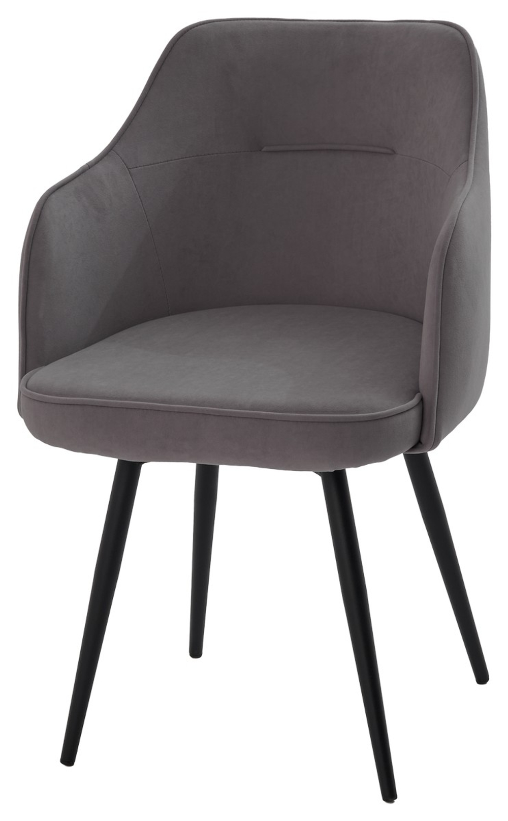 Стул ЛОРИС 360 град. поворот. B28 Темно-серый, велюр / черный каркас, М-City