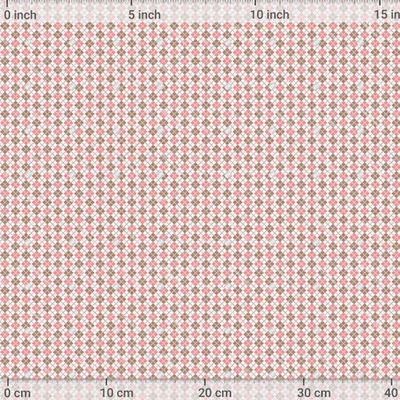 Ромбы розовые и коричневые на белом by Olga.Lanart 1200 DPI
