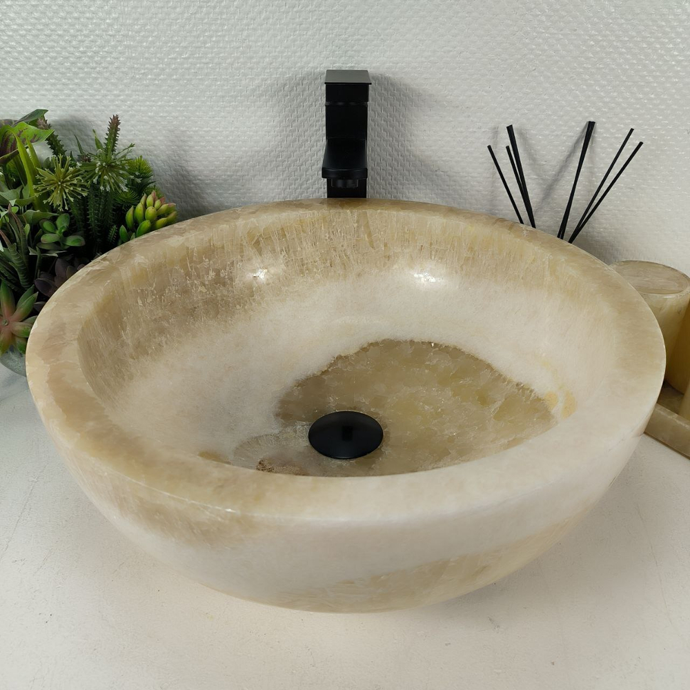 Раковина из оникса Bowl Yellow BO-64543 45*45*17 0200