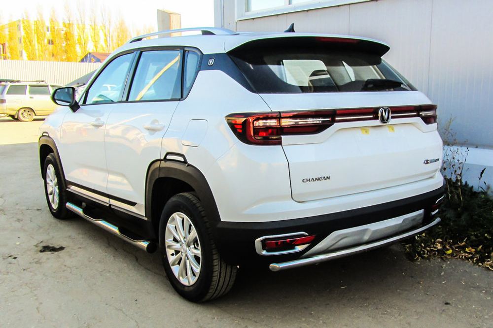 Защита заднего бампера (нержавейка) Changan CS35Plus (2018-2023) d42