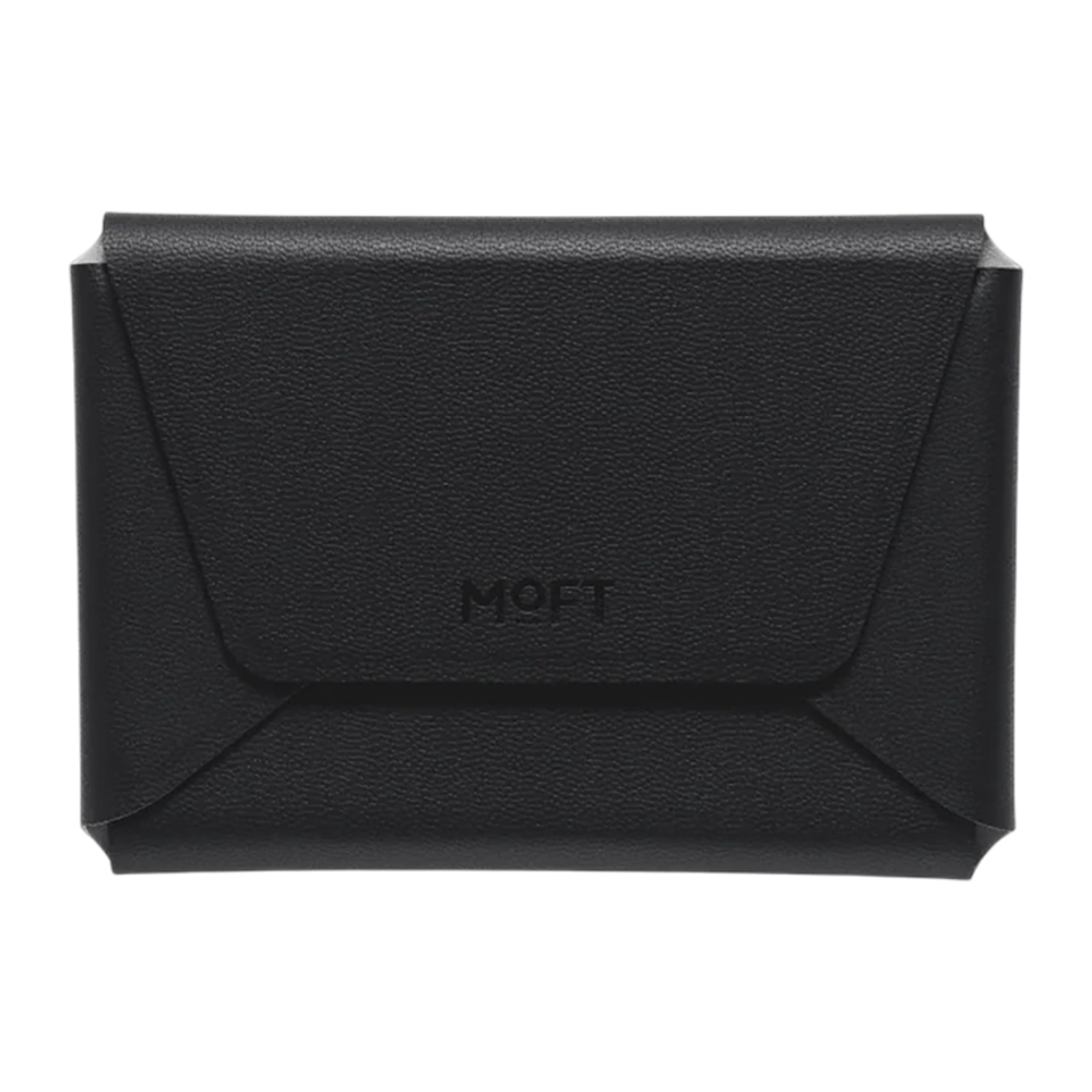 Кожаный чехол-бумажник MagSafe с подставкой MOFT Snap Field Wallet Картхолдер из веганской кожи. Вмещает до восьми карт. Есть RFID-защита, небольшое отделение для купюр и кармашки для SIM-карты и устройства её извлечения