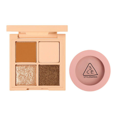 Набор декоративной косметики 3CE 3CE Quad Eye Shadow Blush Makeup Sets Easy-to-Blend Complexion Brightening Skin Tone Two-Piece Set