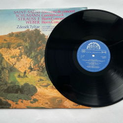 Винтажная виниловая пластинка LP Сборник Классческой Музыки Camille Saint Saens, Robert Schumann, Franz Strauss Morceau De Concert (Чехословакия 1977)