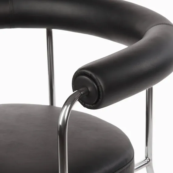 Стул с подлокотниками Rider, черная экокожа