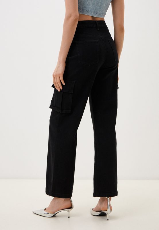 Джинсы палаццо карго с карманами